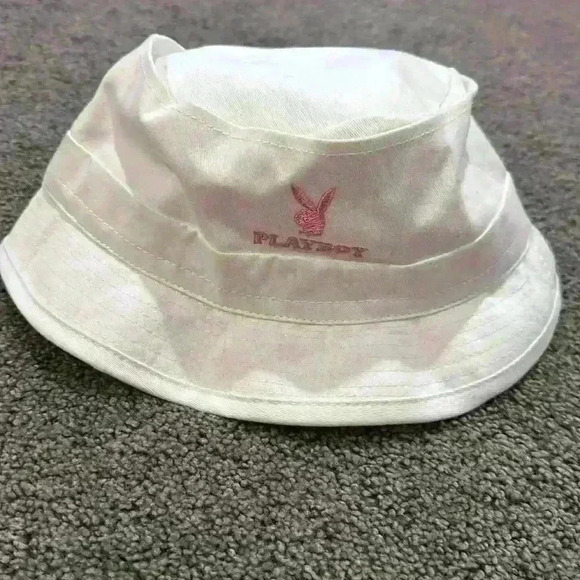 Playboy, white and pink bucket hat - Picture 1 of 1